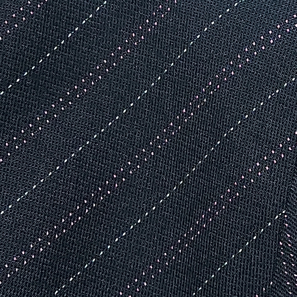 Sag Harbor 2 Piece Pinstriped Career Blazer Skirt Set Contrasting Pink Belt Plus - Picture 9 of 16